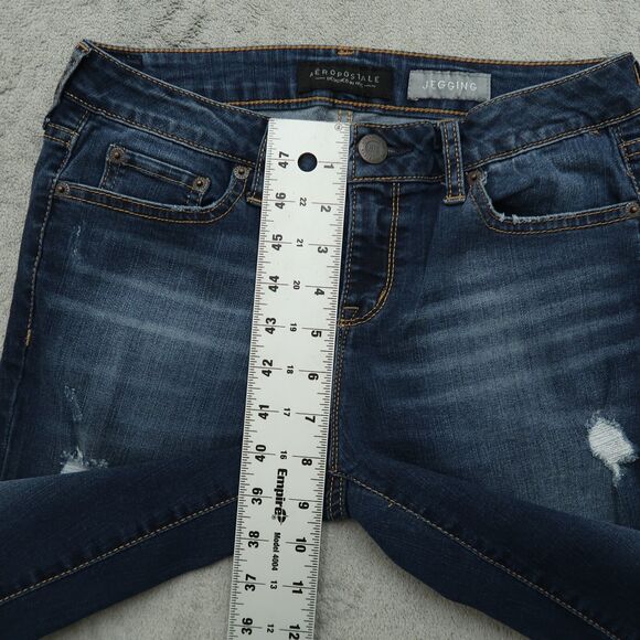 Aeropostale Jegging Jeans Women's Size 6R Blue Low-Rise 27.5" Inseam Distressed - Picture 8 of 16